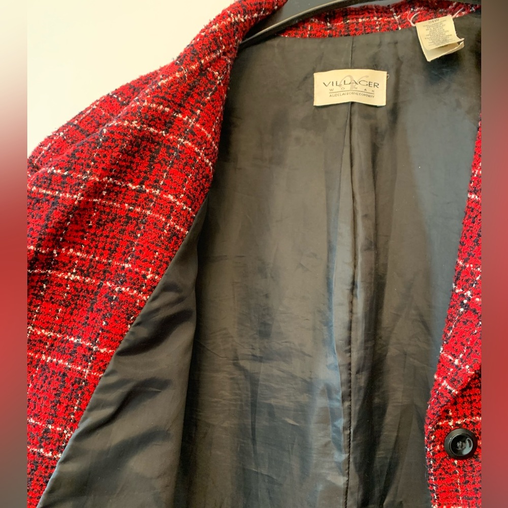 Red plaid jacket - Picture 5 of 6